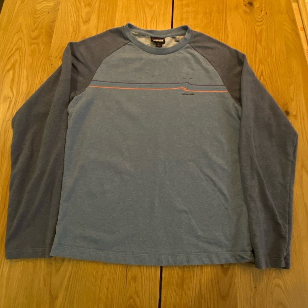 Patagonia Tide Ride Lightweight Crew Long Sleeve Sweatshirt Men's Small Blue